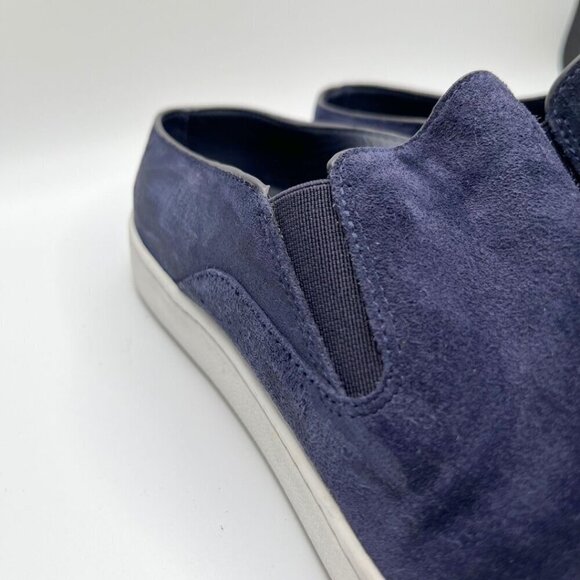 VINCE. WOMEN'S BLAIR NAVY SUEDE SLIP ON LOAFERS - 9M - Picture 7 of 10